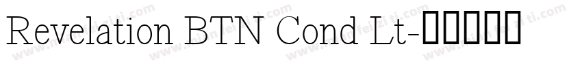 Revelation BTN Cond Lt字体转换